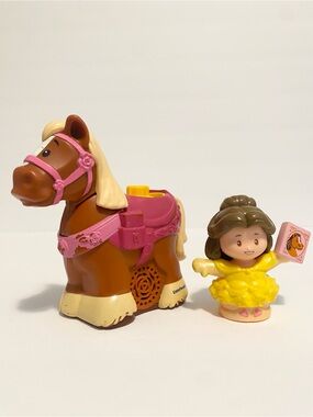 Little People Princess Belle And Horse Philippe Beauty the Beast Talkers Toy